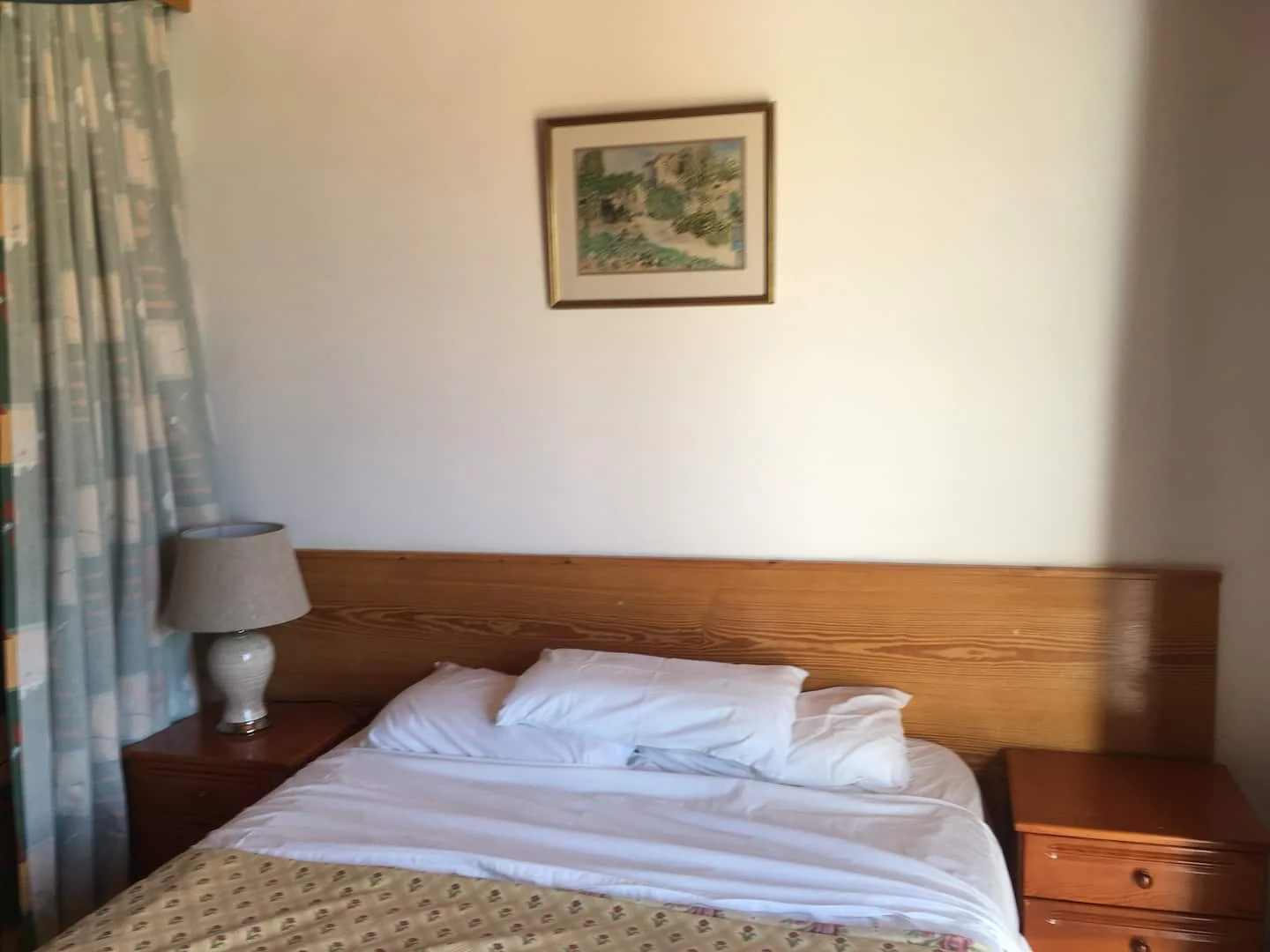 The studio sleeping area